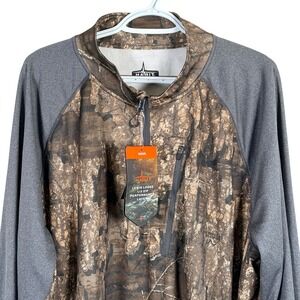 Habit Lewis Lodge 1/3 Zip Performance Layer Mens 2XL Camo Scent Factor Hunting